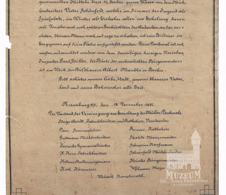 Akt erekcyjny - fragment dokumentu