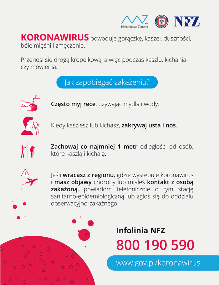 KORONAWIRUS - infolinia NFZ 800 190 590