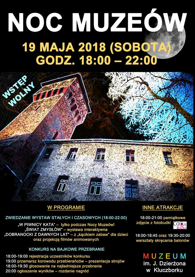 NOC MUZEÓW - 19 maja, godz. 18:00-22:00