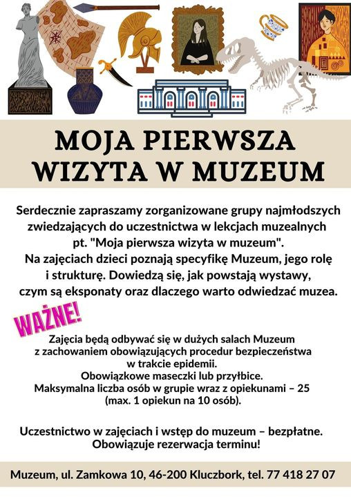 Moja pierwsza wizyta w muzeum - bezpłatne zajęcia dla najmłodszych (obowiązuje rezerwacja terminu)