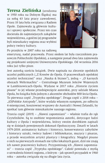 Teresa Zielińska - nota biograficzna o autorce