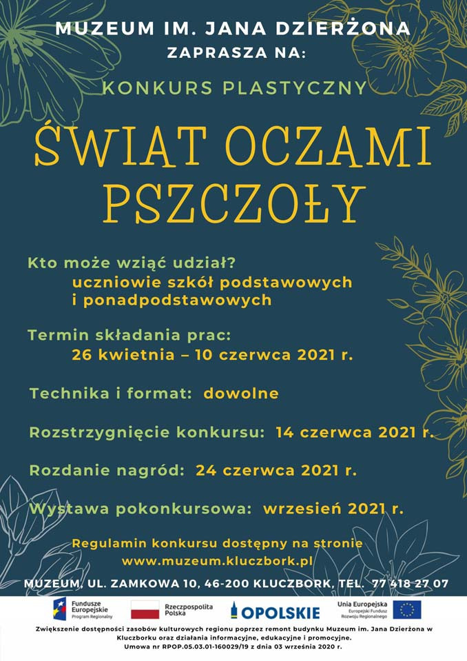 Plakat konkursu pt. "Świat oczami pszczoły" 