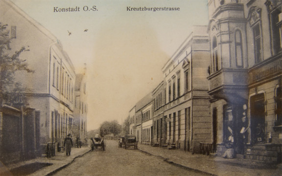 Pocztówka z Wołczyna - ulica Kluczborska