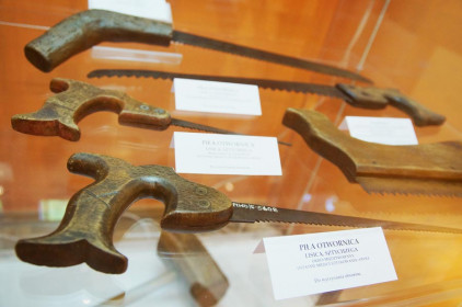 Fragment ekspozycji - piły