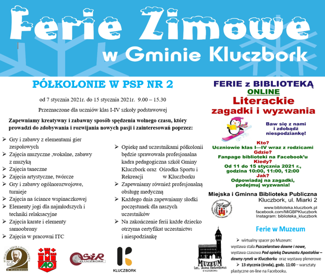 Ferie zimowe w Gminie Kluczbork
